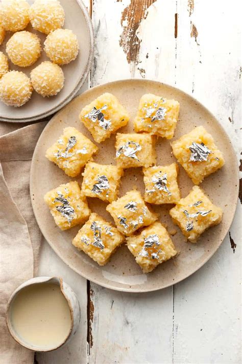 Coconut Barfi Recipe With Condensed Milk | Indian Ambrosia