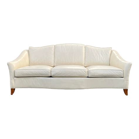 Ethan Allen Leather Sofa | Chairish