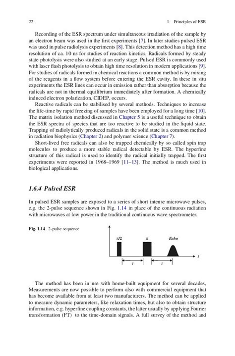 Principles and applications of esr spectroscopy