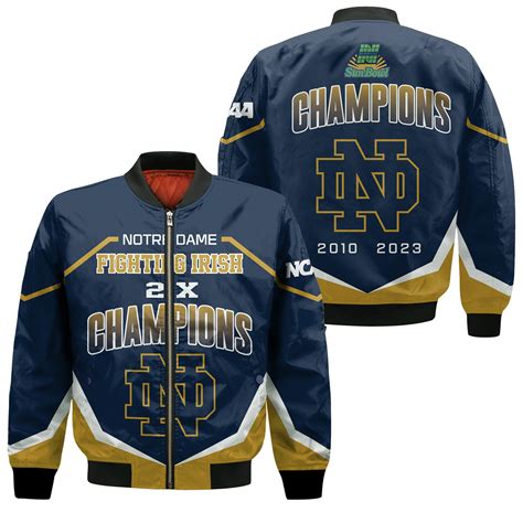 Notre Dame Fighting Irish Sun Bowl Champions 2023 Unisex Bomber Jacket - Sports Apparel, Sneaker ...