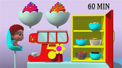 Ice Cream Surprise Toys | Ice Cream Song | Super Kids Songs | Nursery Rhymes | Learn Fruits ...