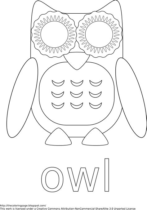 The Coloring Page: Cute Owl Coloring Page - Retro Modern