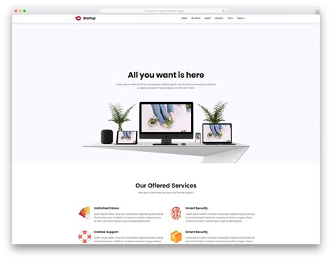 Startup free template Simple Website Templates, Simple Website Design ...