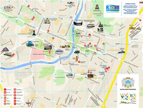 Podgorica tourist map - Ontheworldmap.com