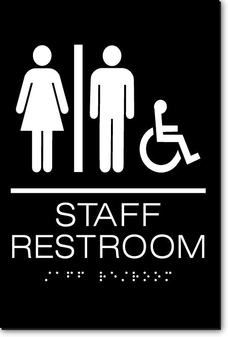 STAFF ACCESSIBLE Restroom Sign | ADA Sign Factory