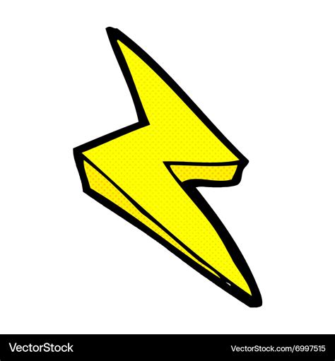 Comic cartoon lightning bolt symbol Royalty Free Vector