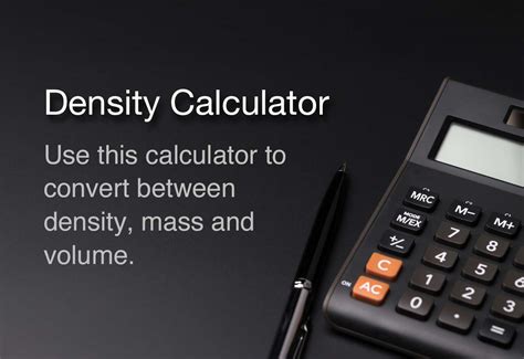 Density Calculator | Density, Mass and Volume