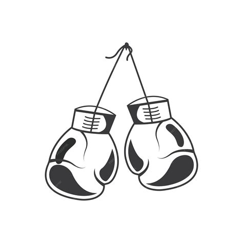 Premium Vector | Boxing gloves hanging vector illustration element concept design template