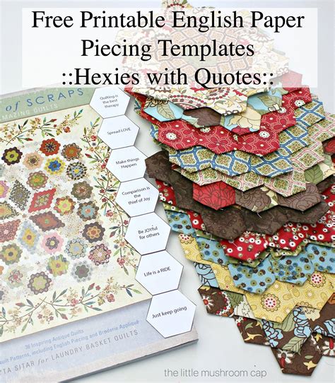 Free Printable Hexagon English Paper Piecing Template | English paper piecing, Paper piecing ...