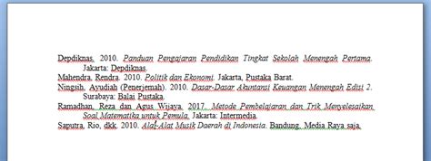 Cara Merapikan Daftar Pustaka di Microsoft Word - Blogger Toraja