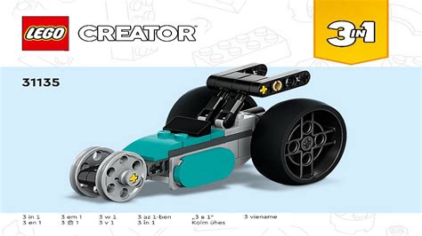 LEGO instructions - Creator - 31135 - Vintage Motorcycle (Book 3) - YouTube