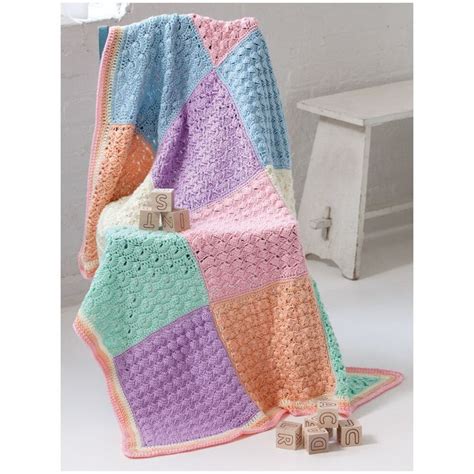 Sampler Squares Baby Blanket in Caron Simply Soft - Downloadable PDF in 2020 | Knitted squares ...