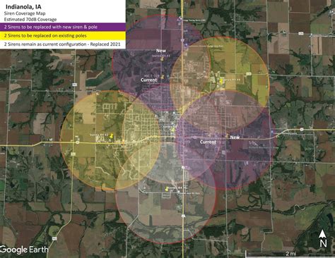 Indianola Storm Siren Coverage Map | KNIA KRLS Radio - The One to Count On