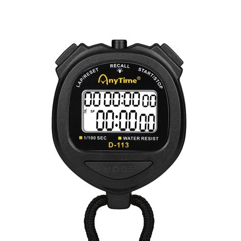 Digital Stopwatch Timer Clock Countdown Stop Watch Water-Resist w ...