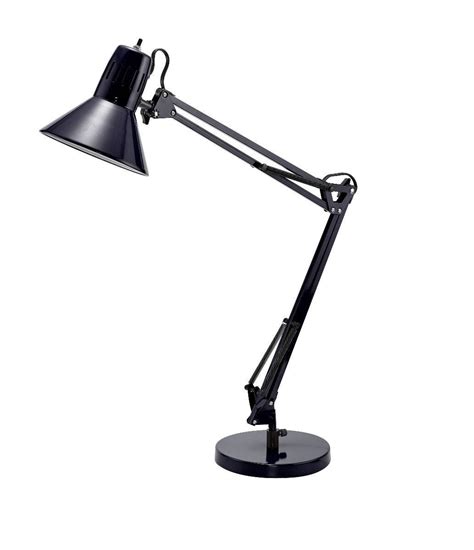 Swing Arm Desk Lamp with Weighted Base, Black | Bostitch Office