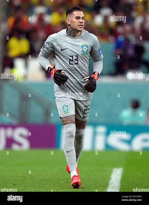 Brazil goalkeeper Ederson during the FIFA World Cup Group G match at ...