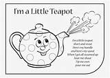 tea Pot coloring Sheets  Google Search Nursery Rhymes Preschool sketch template