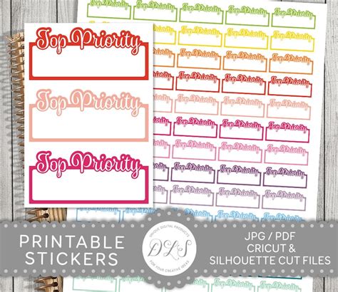 Priority Planner Stickers Priority Box Stickers Important | Etsy