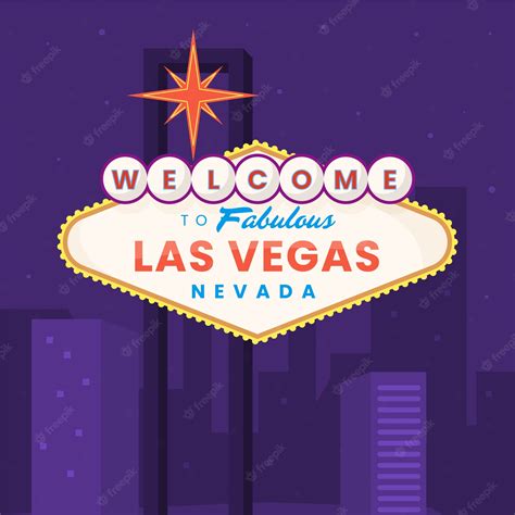 Premium Vector | Hand drawn flat design las vegas sign