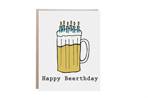 Beer Birthday Card Beer Card Birthday Card for Boyfriend - Etsy