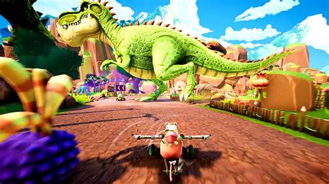 Mario Kart meets dinosaurs in Gigantosaurus kids racing game