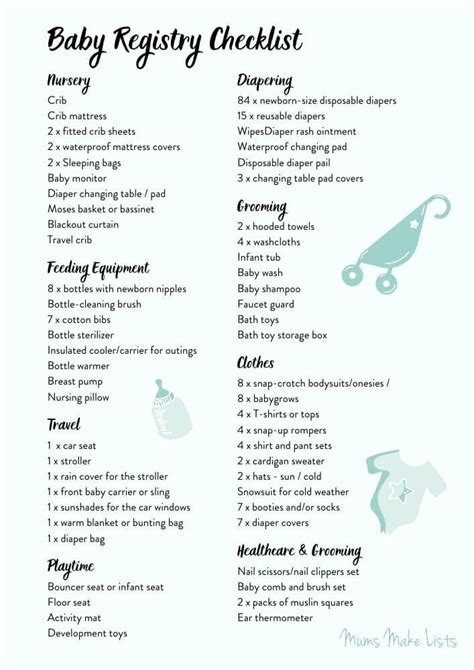 The ultimate baby registry checklist (Printable PDF)