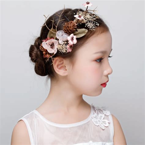 Fashion Girls Hair Clip Dried Flower Handmade Barrettes Korean Style Wedding Headdress Hair ...