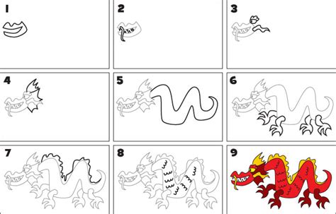 How To Draw A Chinese Dragon Easy Drawing Guides