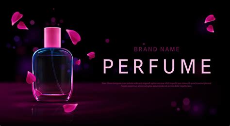 Perfume promo background with glass bottle 13455143 Vector Art at Vecteezy