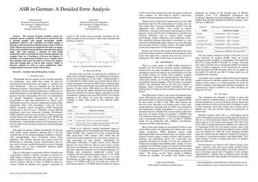 Automatic Speech Recognition in German: A Detailed Error Analysis ...