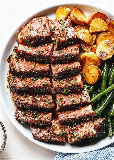 Garlic Herb Butter Steak Recipe in Oven – Oven Roasted Steak Recipe ...