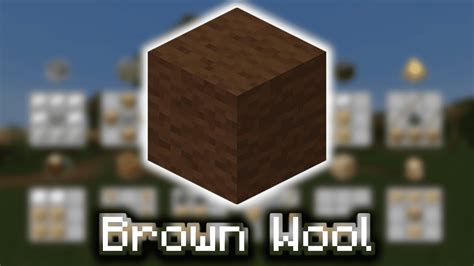 Brown Wool - Wiki Guide - 9Minecraft.Net