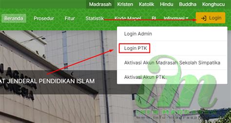 Cara Login PTK di Simpatika yang Benar - Info Madrasah - Simpatika dan ...