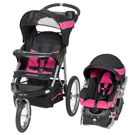 Baby Stroller And Car Seat Travel System Infant Jogging Girls Pink Pram Child | eBay