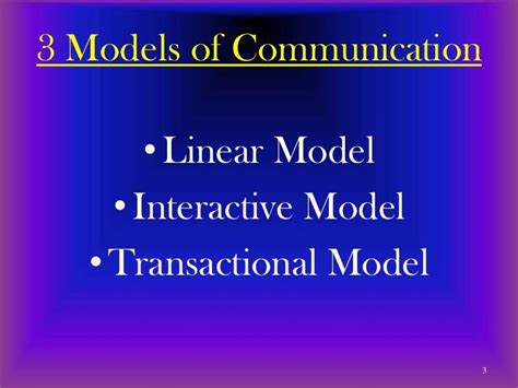 3 models of communication