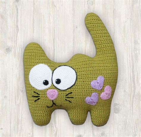 Cat Pillow Crochet Pattern