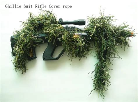 Hunting Rifle Wrap rope grass type Ghillie Suits Gun Cover For camouflage Yowie Sniper Paintball ...