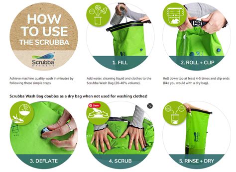 Scrubba wash bag - Tiny washing machine for apartments & travel