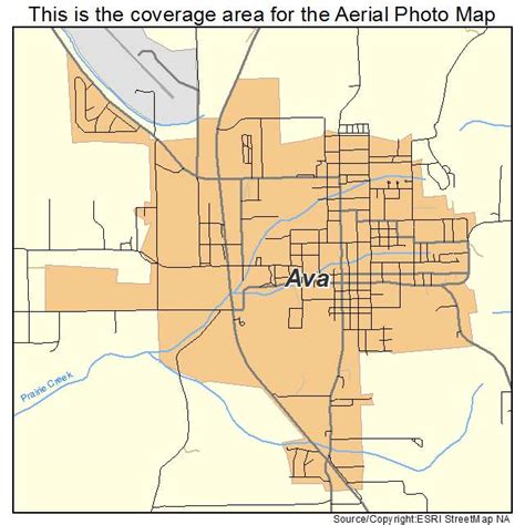 Aerial Photography Map of Ava, MO Missouri