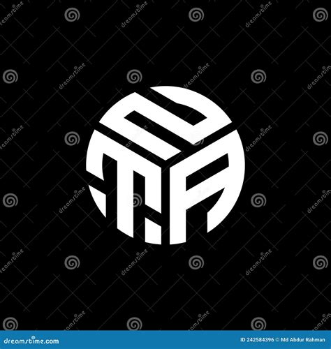 NTA Letter Logo Design on Black Background. NTA Creative Initials ...