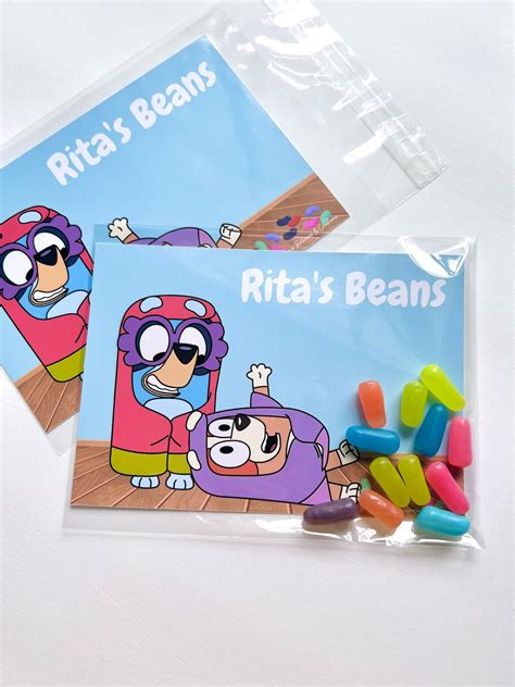 Party Favors, Bluey Party Favors, Bluey Birthday, Bluey, Ritas Beans ...