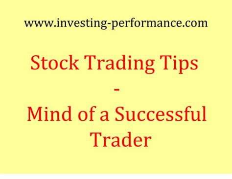 Stock trading tips - view stocks like a market maker