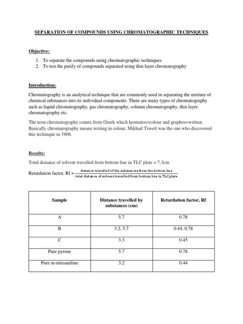 Lab Report 5 | Chromatography | Thin Layer Chromatography