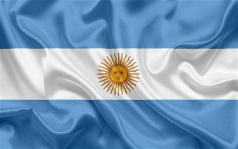 Bandera argentina, Argentina, América del Sur, la seda, la bandera de ...