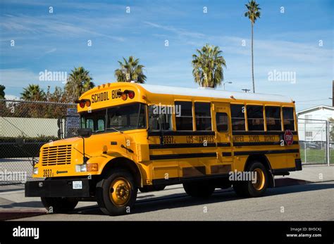 Yellow school bus, Los Angeles, California, USA Stock Photo, Royalty ...