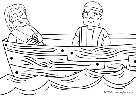 Jesus Calms the Storm coloring pages - free printable | Jesús calma la ...