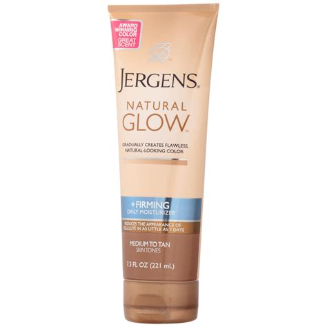 Jergens Natural Glow Daily Moisturizer, Firming, Medium/Tan Skin Tones ...