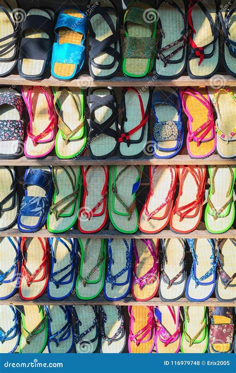 Traditional Vietnamese Shoes for Selling in Street Market Hoi an Stock Photo - Image of sell ...