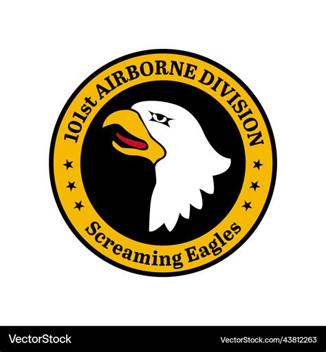 Seal of the 101st airborne division air Royalty Free Vector