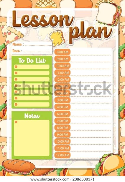 Vector Cartoon Illustration Students Lesson Plan Stock Vector (Royalty ...